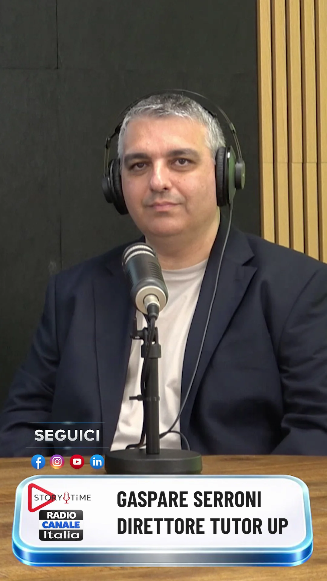 Gaspare Serroni, direttore di Tutor Up, durante l'intervista a Storytime - Evoluzione Radio