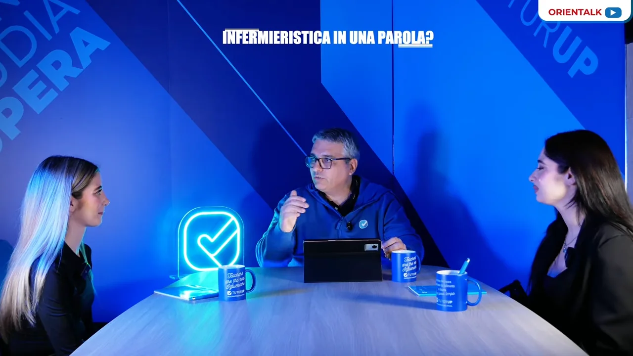 Orientalk Speciale Infermieristica: la Dott.ssa Arianna Starita e Asia Starita con il Direttore di Tutor Up