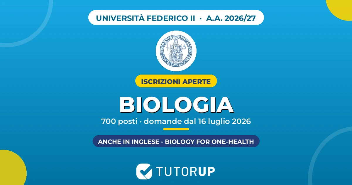 Iscrizioni Biologia e Biology for One-Health Federico II 2026/27 — TutorUp